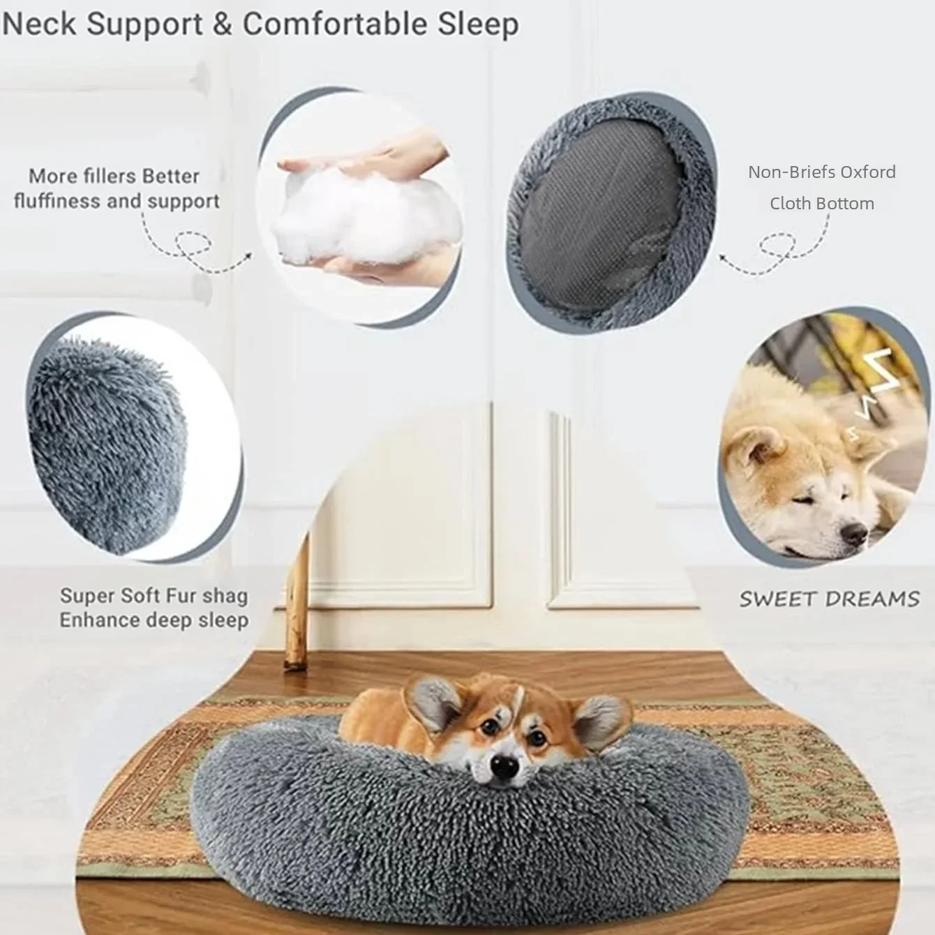 CalmNest™ Calming Pet Bed for Dogs & Cats - Image 4