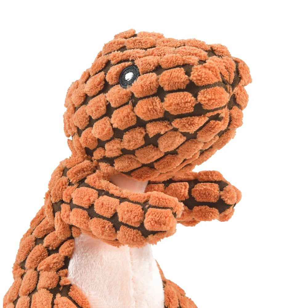Interactive Plush Dinosaur Dog Toy | Squeaky Chew Toy - Image 5