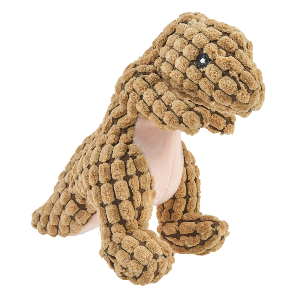 Interactive Plush Dinosaur Dog Toy | Squeaky Chew Toy - Image 9