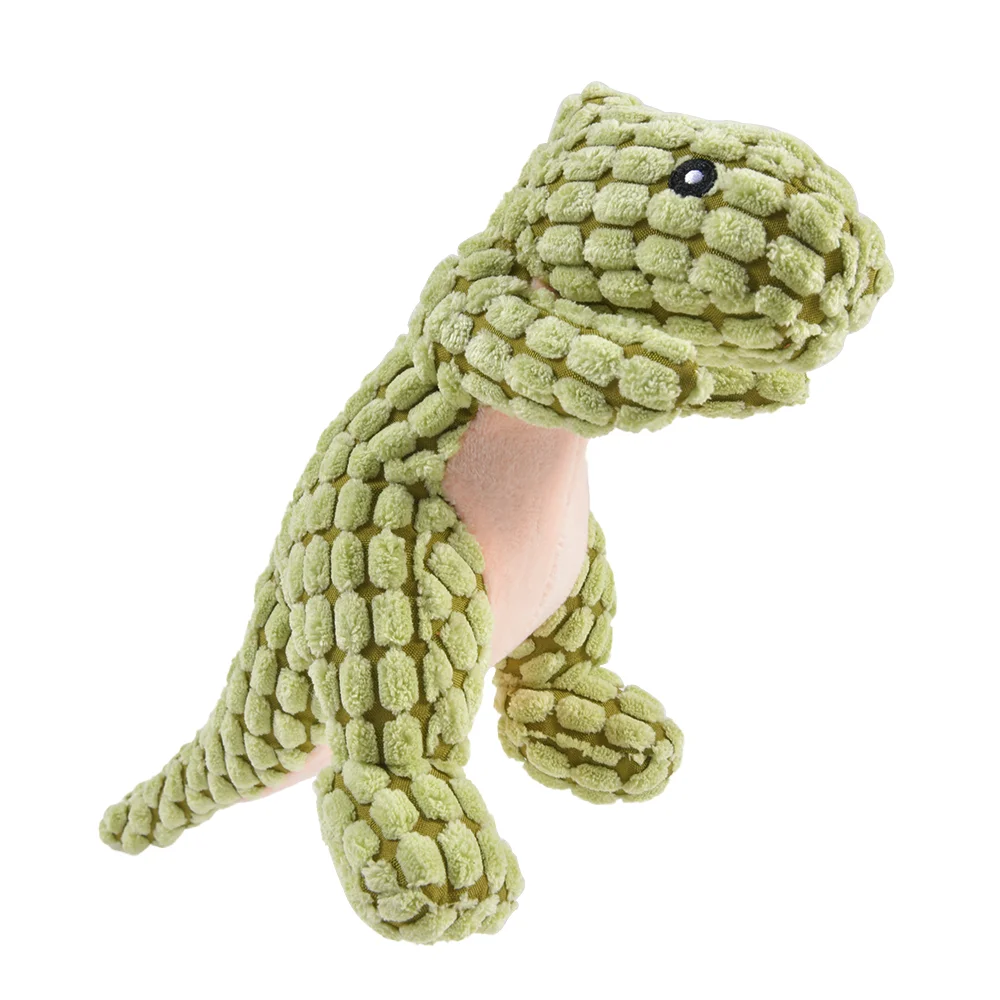 Interactive Plush Dinosaur Dog Toy | Squeaky Chew Toy - Image 8